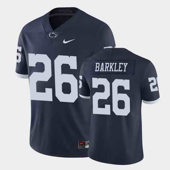 Men Penn State Nittany Lions Saquon Barkley Limited Navy College Football Jersey